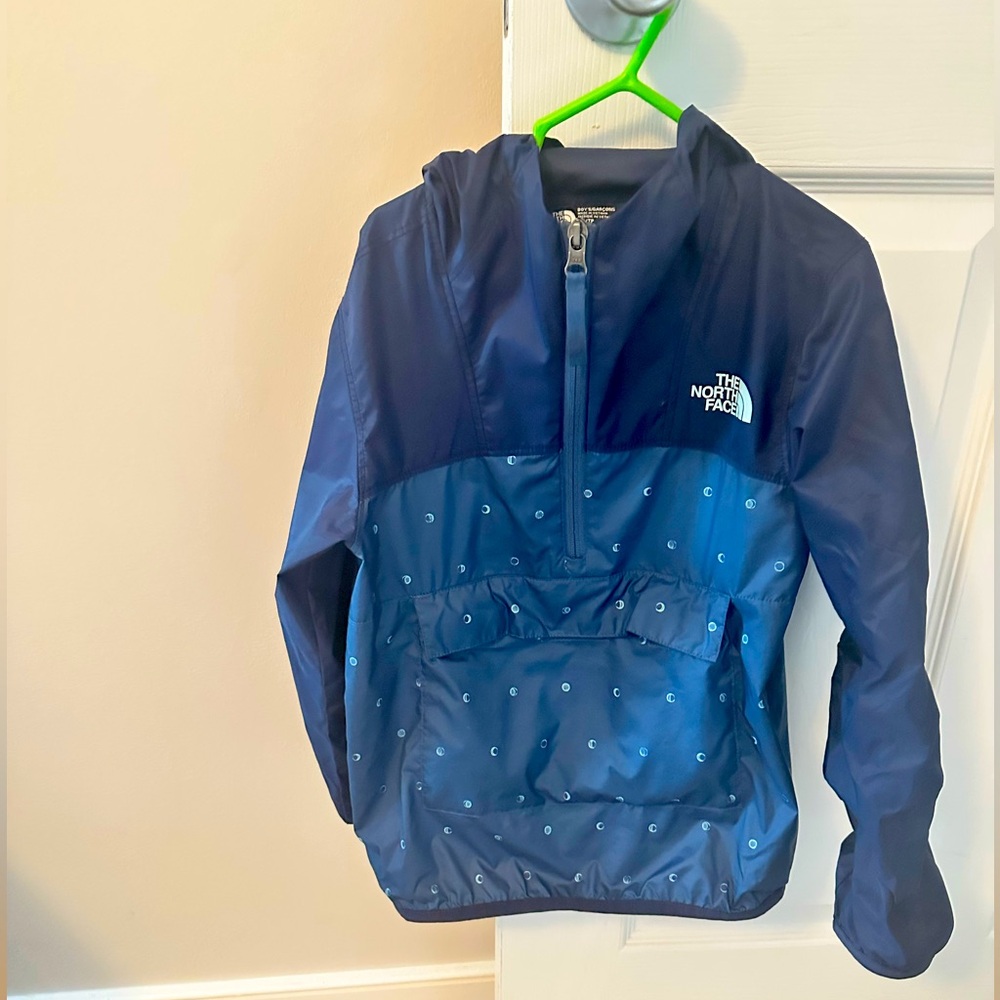 Kids north face pull over wind breaker